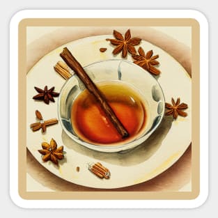 Cinnamon Tea Autumn Sticker